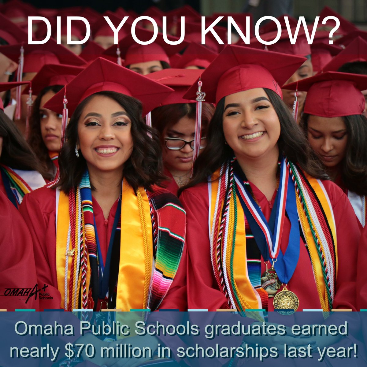 DID YOU KNOW? Omaha Public Schools graduates earned more than $69.9 million in scholarships last year?! 🤯 #OPSProud