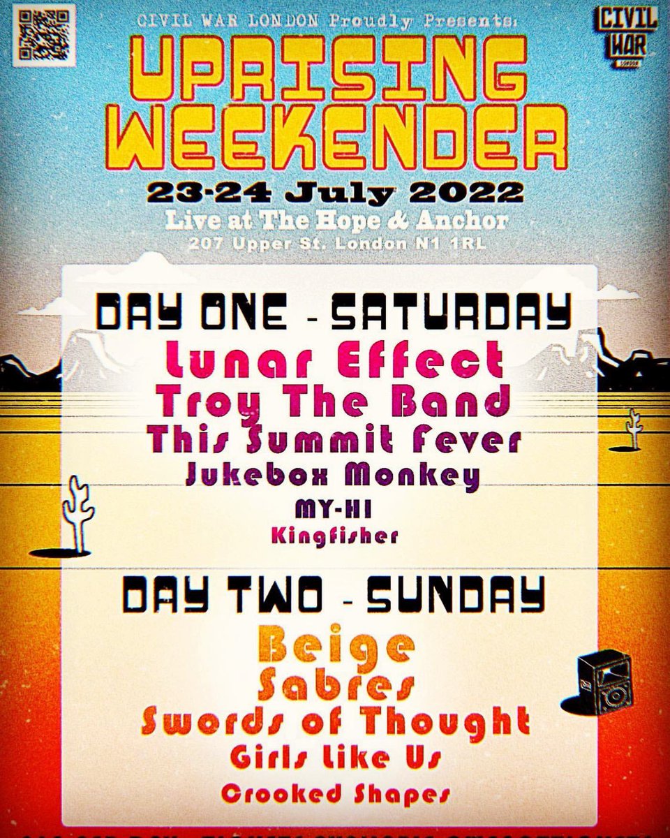 This Weekend!  Don’t forget that <a href="/civil_war_uk/">Civil War</a> have all your #livemusic needs covered at <a href="/TheHopeLiveN1/">Hope and Anchor Live</a> 

We can’t go, can someone attend on our behalf? There’s a link to the tickets in our bio.

#london #londongigs #londonlive