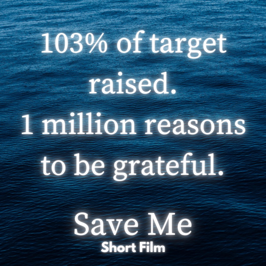 Thank you so, so much everyone- we did it. Now to make <a href="/saveme_short/">Save Me Short Film</a> and show it to the world.