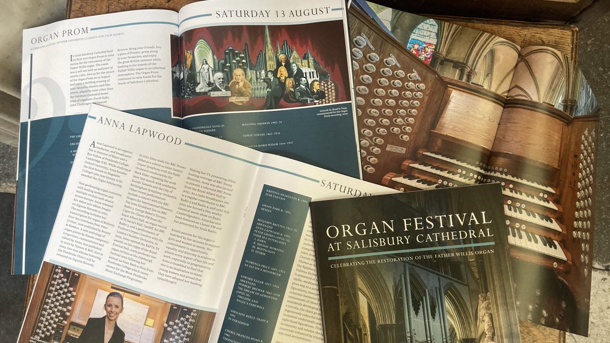 Very excited about our two org festival events this summer: the amazing @annalapwood this Sat (7pm), and the organ prom on Sat 13 Aug (7pm). Last time the prom brought in over 800 people. Let’s make it 1,000 this time? ➡️ @SalisburyCath website for tickets.