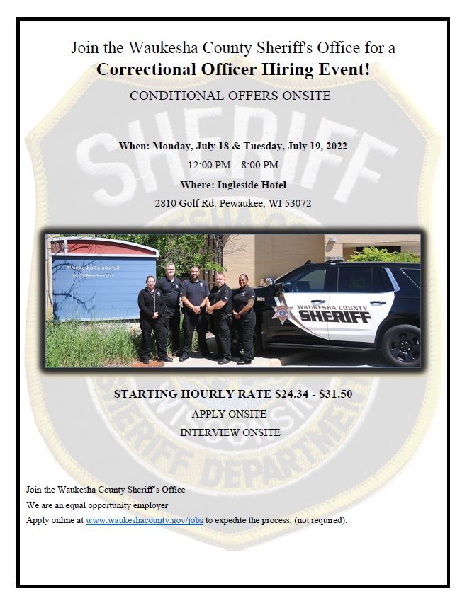 Waukesha County Sheriff on Twitter "Join the Waukesha County Sheriff’s