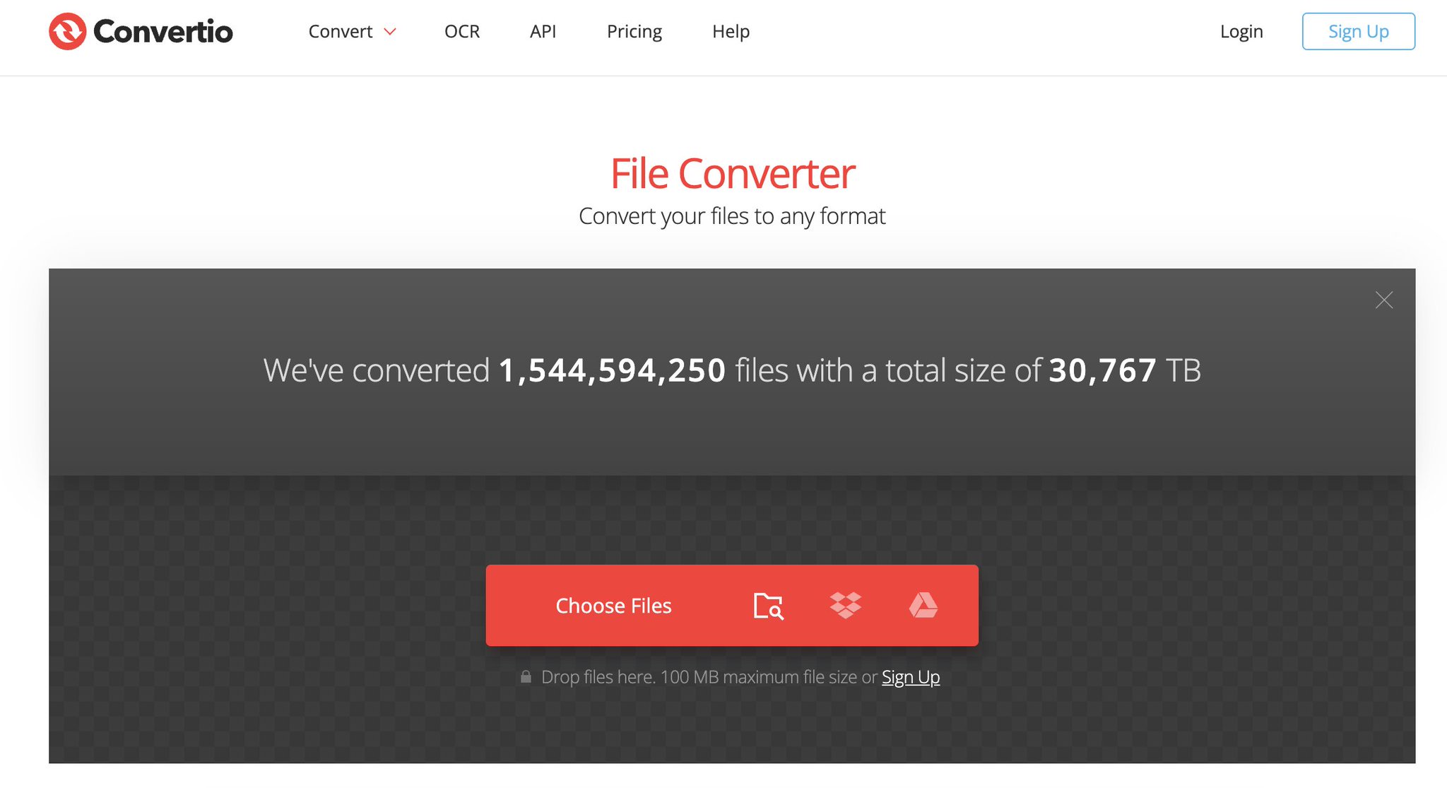 9. Convertio:

This website lets you convert files to any format you want for free.