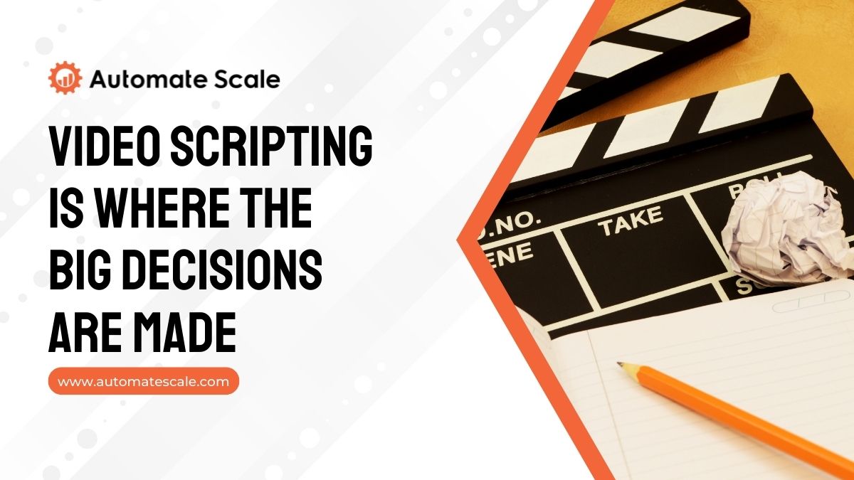 AutomateScale's tweet image. In any video project, the script serves as a foundation where everything else is built.
With AutomateScale, we will help you put together the right video to say the right things, at the right time, and to the right people.
#AutomateScale #VideoScripting #DigitalMarketing