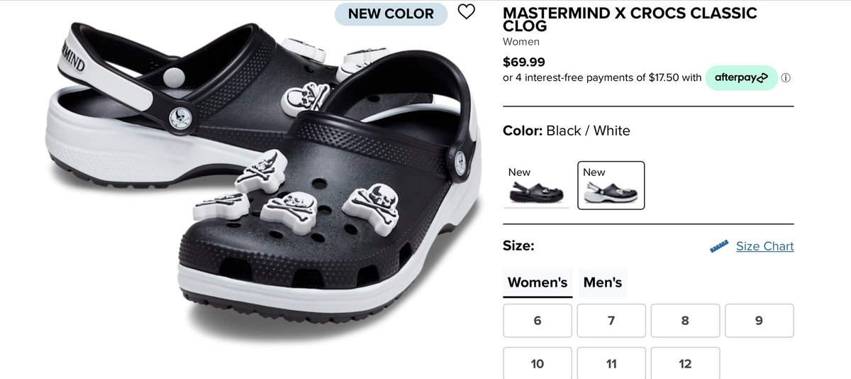 snkr_twitr's tweet photo. Mastermind x Crocs 

Shop -> https://t.co/OInjFSfBuT

#AD https://t.co/v341GqmsUi