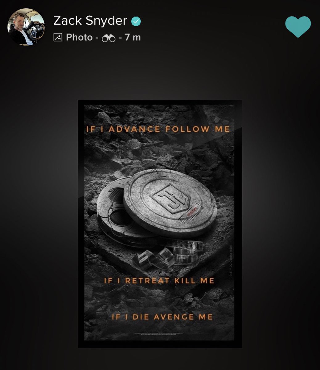 OurMovieNews's tweet photo. Zack Snyder just posted this on vero! https://t.co/Ho8s7fWSgk
