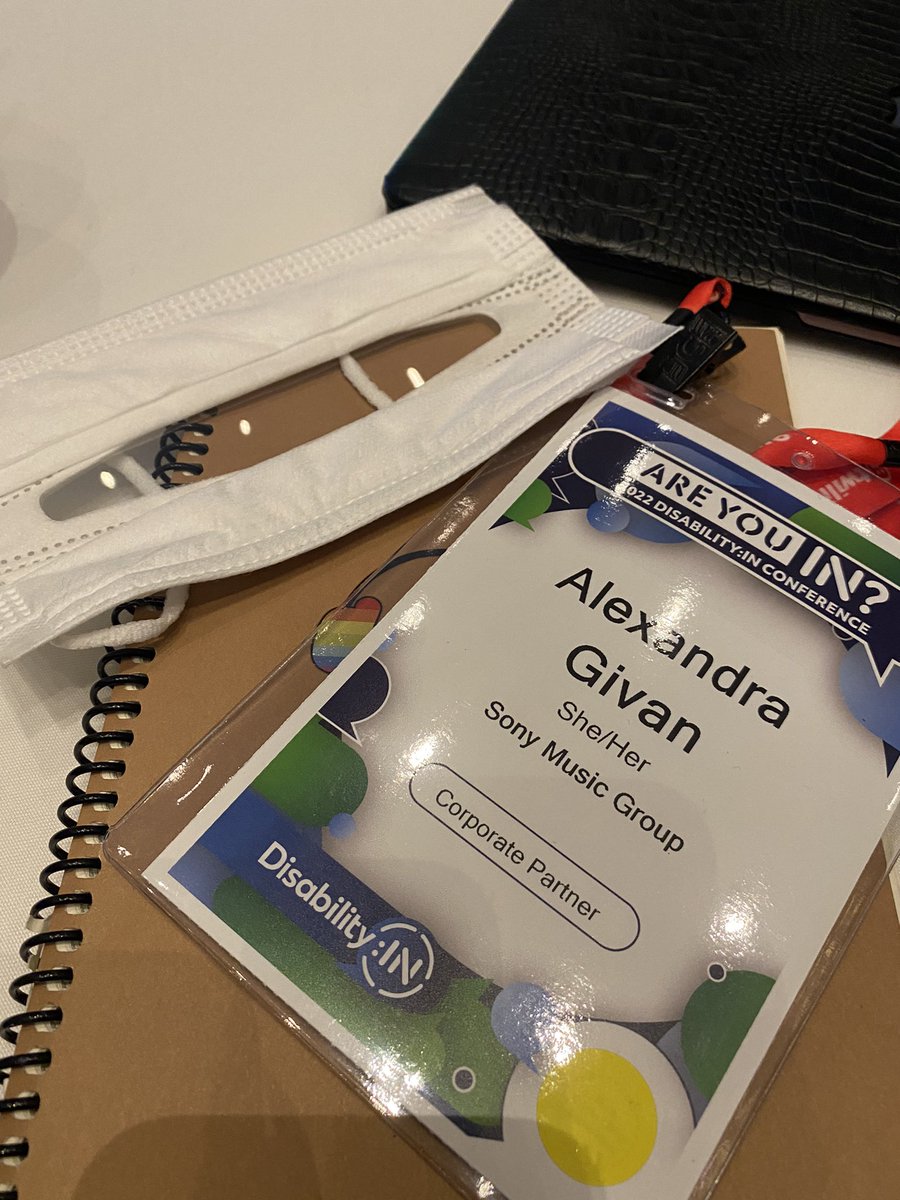 AlexandraGivan's tweet photo. Day 2 at @DisabilityIN’s 2022 global conference! Proud to be representing Sony Music Group and excited to connect with #accessibility leaders across industries! 

@sonymusic
@SonyMusicPub 
#LifeAtSonyMusic 
#AreYouIn? 
#Equity
#Inclusion https://t.co/j7Fy84cZHt