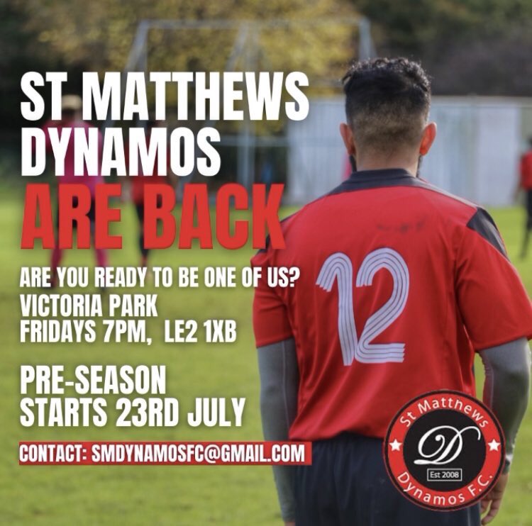 SMDynamosFC's tweet photo. We start TOMORROW 20th at same address. Motivated players welcome to come train and we start there. #CmonYouDynamos https://t.co/d3RQgtXeJi