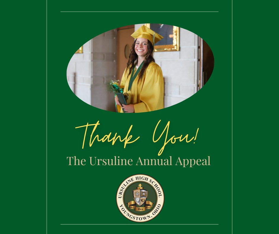 Thank you to the 883 alumni, parents, and friends who contributed to Ursuline's Annual Appeal Campaign.  We had our best year ever raising over $184,000 for the students of Ursuline High School.  May God bless you for your generosity.  #UrsulineIrish #SoliDeoGloria