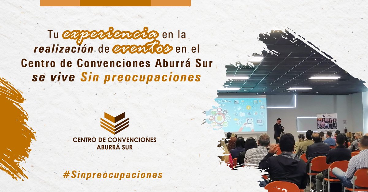 centroaburrasur's tweet photo. En el Centro de Convenciones Aburrá Sur 👉 vivimos experiencias memorables y #sinpreocupaciones 🙌 https://t.co/l2EHpO1RuO