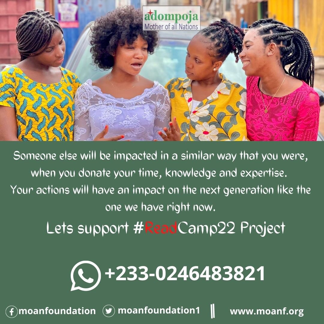 Vasty_Kezia's tweet photo. @moanfoundation1, @utvghana, Someone else will be impacted in a similar way that you were, when you donate your time, knowledge and expertise. Your actions will have an impact on the next generation like the one we have right now. @GHOneTV, @PulseGhana, @metrotvgh #readcamp22 https://t.co/JYRL9GYInm