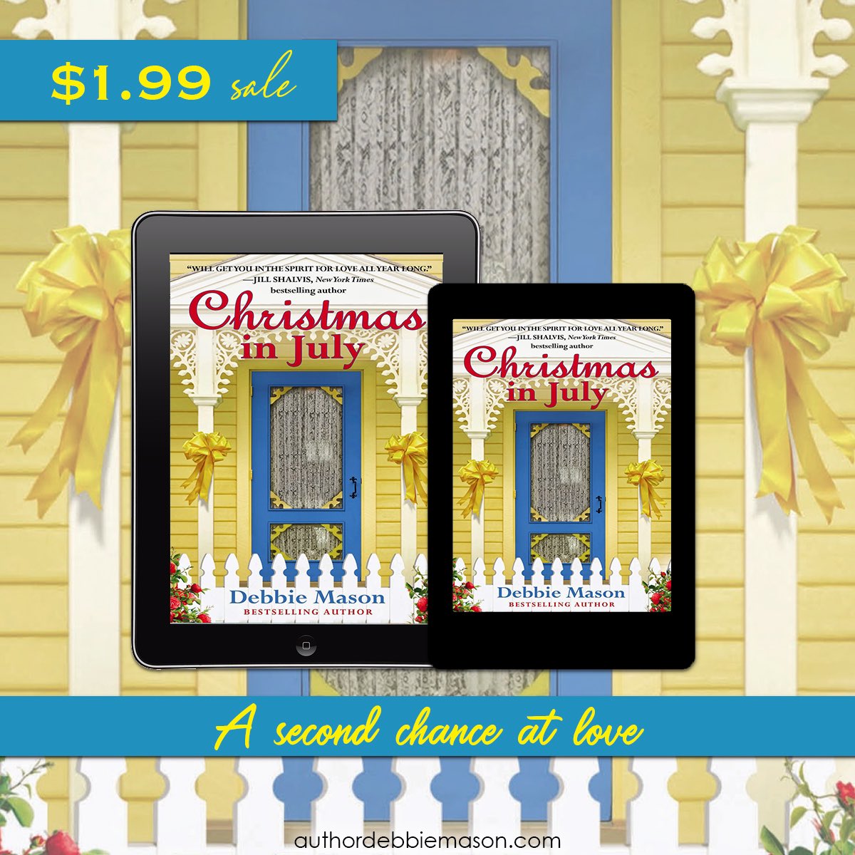 AuthorDebMason's tweet photo. CHRISTMAS IN JULY (Christmas, Colorado Book 2) is on sale in digital this month for ONLY $1.99! Buy links and excerpt are on my website. https://t.co/iOzKGJdiRz