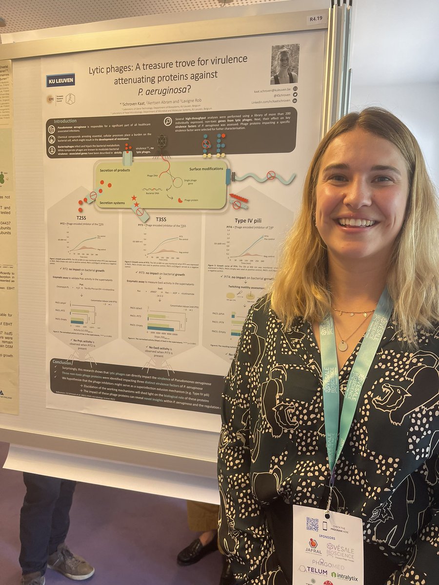 VoM_2024's tweet photo. @KSchroven presenting on lytic phages with virulence attenuating proteins against pseudomonas aeruginosa #VoM2022 https://t.co/OhIMSQqrfq