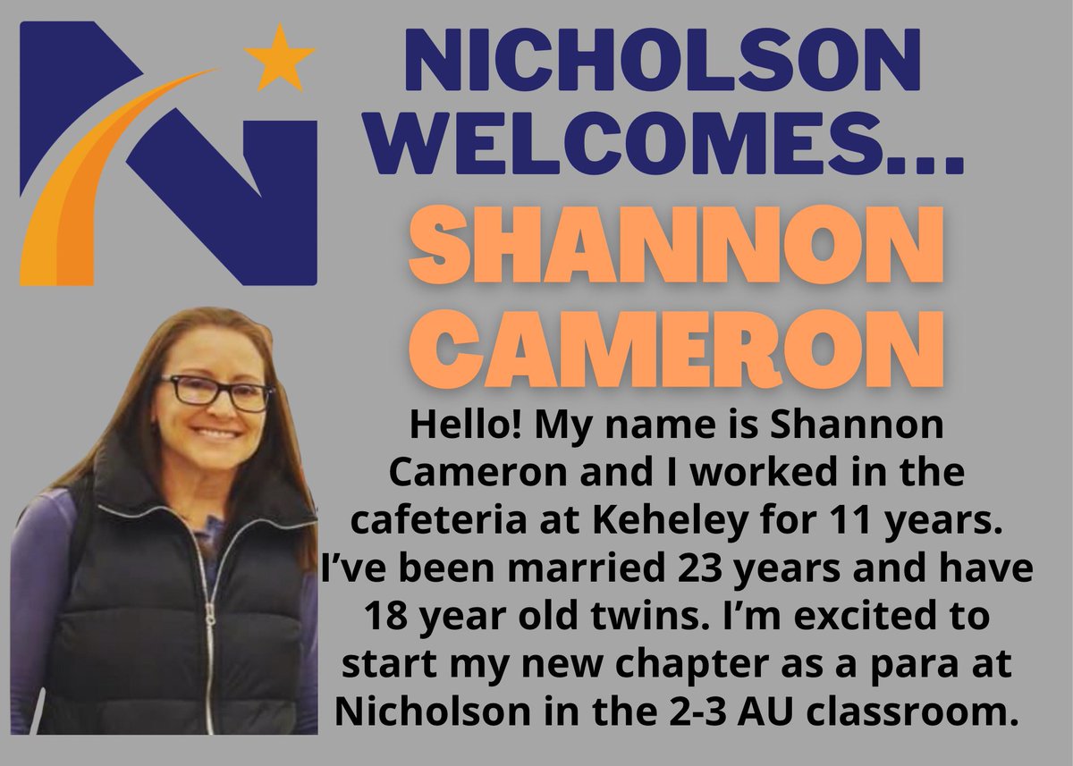 Nicholson is excited to welcome some amazing new staff members this year! <a href="/NicholsonEleme2/">Nicholson Elementary</a> <a href="/hoilmanf1/">Faith Harmeyer</a> <a href="/CourtneyKelly05/">Courtney Kelly</a> <a href="/cobbschools/">Cobb County Schools</a>
#nicholsonstars