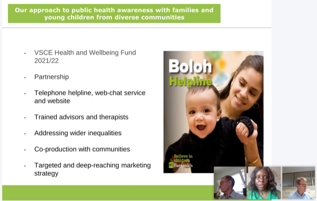 BarnardosHealth's tweet photo. @MAkindolie speaking now at 'Changing the Futures for Children, Young People &amp; Families'...
Discusses the successful #RSV campaign run with @barnardos &amp; #HWFund to tackle winter respiratory virus working with #culturalcompetence to meet and involve diverse #communities https://t.co/e62zb9U9gd