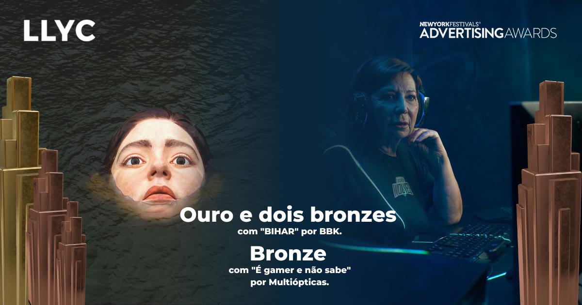 tmvidal's tweet photo. Vencemos 4 prémios nos @NYFestivals com as campanhas que fizemos para @BBK_eus e @mo_multiopticas. CRIATIVIDADE@LLYC 💪https://t.co/uHzwkWxAyp https://t.co/mxUWlcSuHA