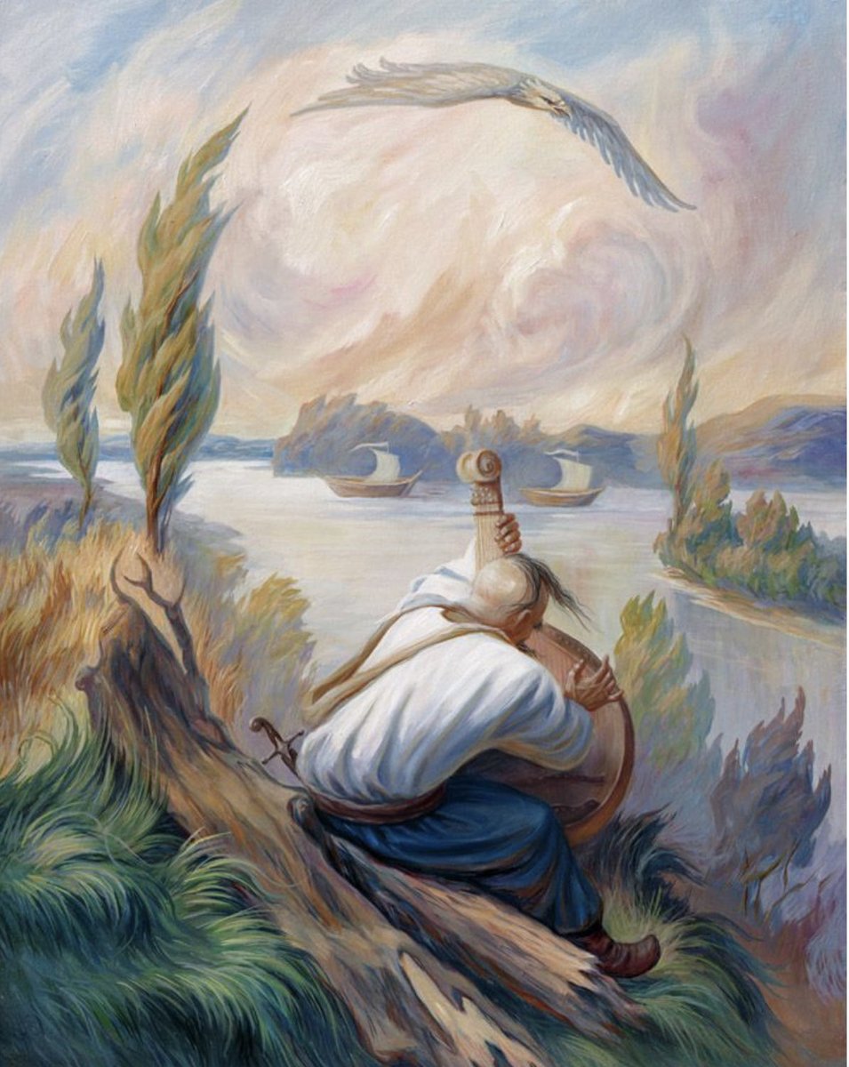 Painting by Ukrainian Artist Oleg Shuplyak. What is the first thing that you see?
