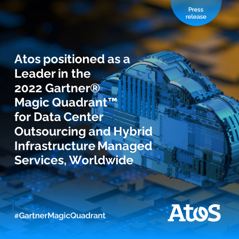 Atos's tweet photo. We are proud to be positioned by @Gartner_inc as a Leader in the 2022 Magic Quadrant™ for Data center Outsourcing and Hybrid Infrastructure Managed Services, Worldwide.
A recognition of our ability to execute and completeness of vision. 👏 
Read more ⤵