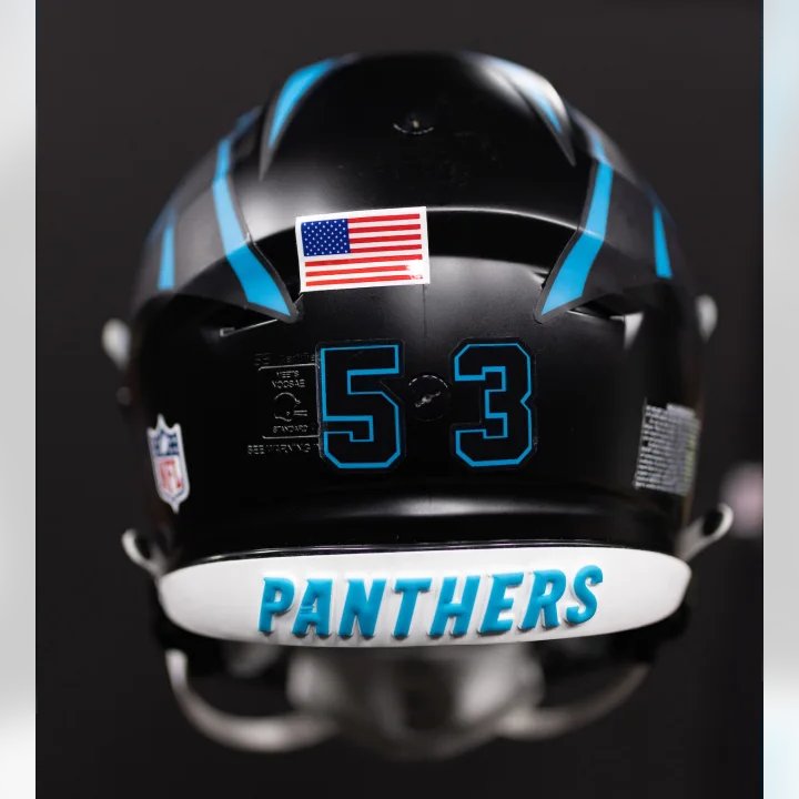 BleacherReport's tweet photo. Panthers unveil new helmets to be worn some games this upcoming season 👀 @brgridiron 

(via @Panthers) https://t.co/eqwI9bgXUg
