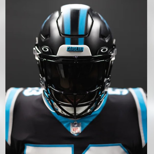 BleacherReport's tweet photo. Panthers unveil new helmets to be worn some games this upcoming season 👀 @brgridiron 

(via @Panthers) https://t.co/eqwI9bgXUg