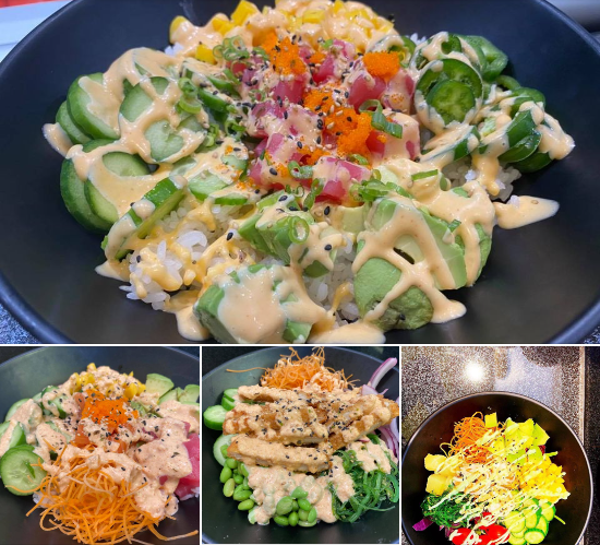 MorgMenus's tweet image. Shout out to Super Red Bowl in Pierpont Landing!  They are our newest family member at MMG!  Poke Bowls, Custom Bowls, Rolls, appies...you get it.  Go. Get. It.