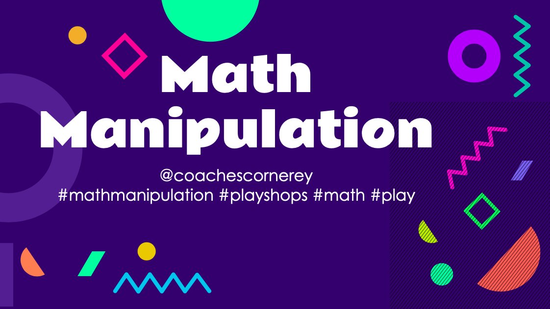 CoachesCornerEY's tweet image. Our Math Manipulation Studio is in the works. It promises to be fun and support learning and play. Join us now for a playshop this summer. Register at: bit.ly/CCEYevents #mathmanipulation #math #playshops #manipulatives @booklamations @a_thompsonclass