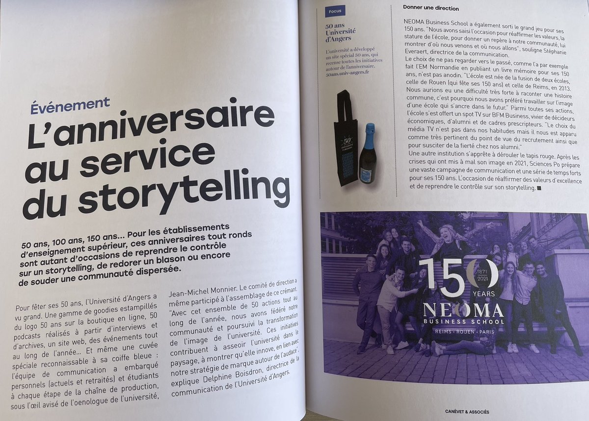 steph_everaert's tweet image. #ComESR 2021 : Retour sur les tendances en matière de communication dans l’enseignement supérieur avec un focus sur les 150 ans de @NEOMAbs ! Merci @Manuel_MC et @marieannenourry #150yearsofpassion