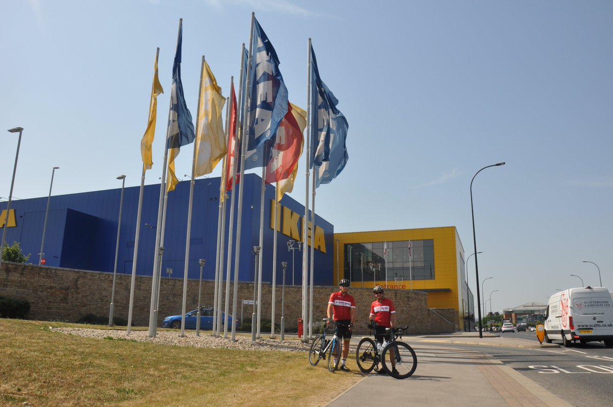 Next stop is <a href="/IKEAUK/">IKEA UK</a> #Sheffield on day two of <a href="/msbillington/">Mark Smith</a> &amp; <a href="/st_billington/">Simon Thrift</a>'s charity bike ride! Such a great project for us to be involved in with Clugston Construction.

Follow the link below to sponsor:
justgiving.com/crowdfunding/n…

#construction #steel #project #charity