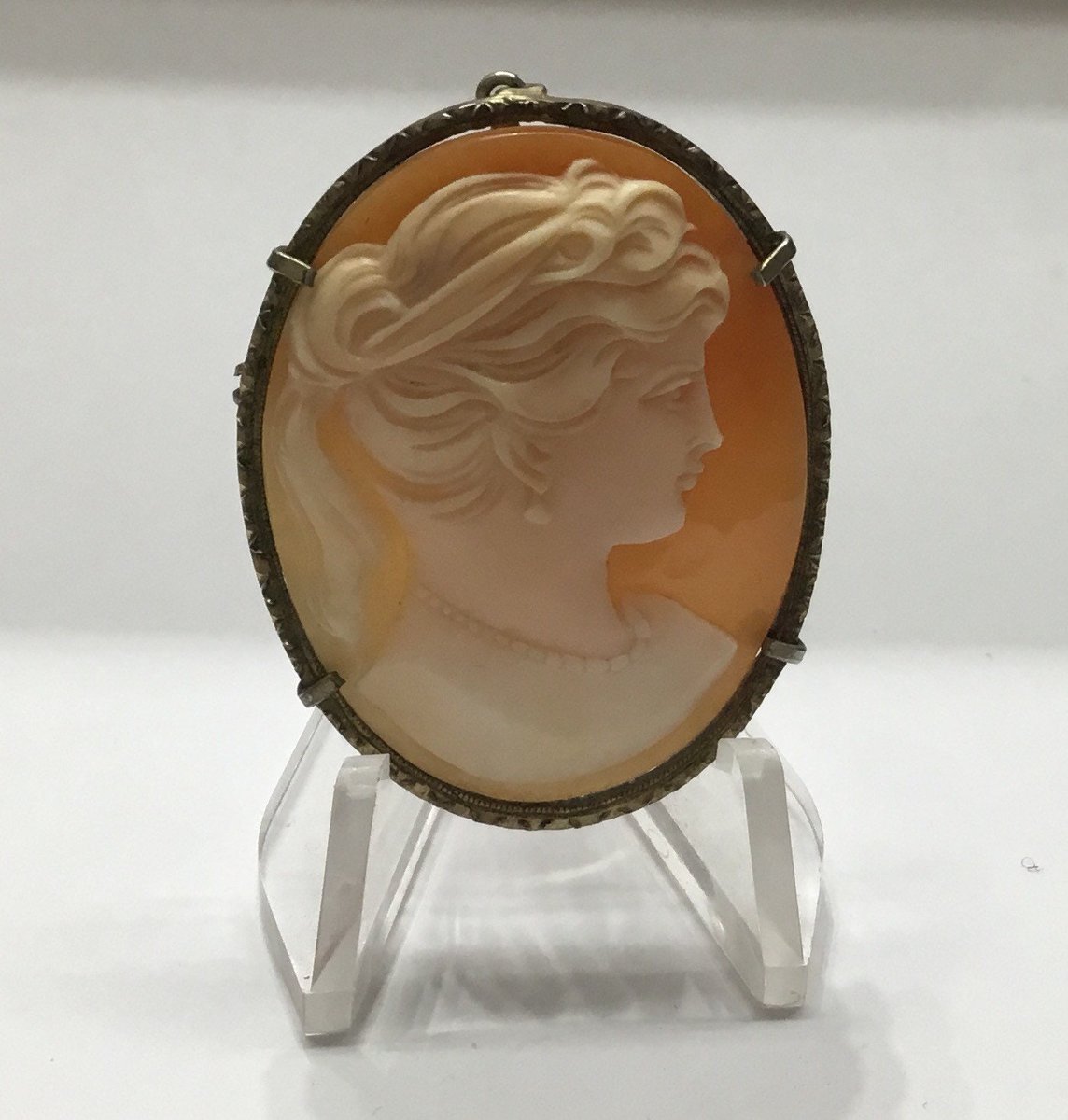 Excited to share the latest addition to my #BagsofFunCyprus: Large natural shell carved vintage cameo brooch and pendant in 800 silver gilt. etsy.me/3OiLuzD #pendant #800silver #shell #cameo #brooch #vintage #retro #elegant #silver