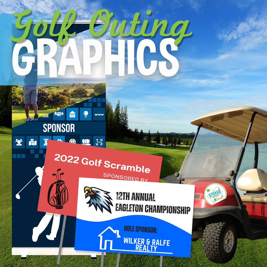StickerGenius's tweet image. #StickerGenius is sure to have exactly what you need to make your next #golfouting spectacular. Check out our #banners , #signs , #stickers , and more on our site!