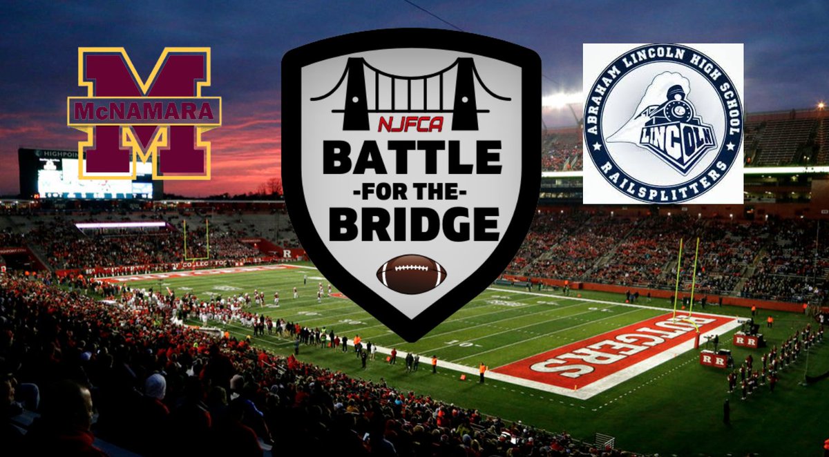 Let's Welcome @oc_lincoln vs @BMACFootball 
🏈New York vs Maryland

Battle for the Bridge @ 📍The Birthplace

🗓️Sunday 9/18/2022
⏰5:00PM
🏟️ @RFootball @SHI_Intl Stadium
📲 Battle4Bridge.com
Ticket Info Coming Soon

#NYCFootball #DMVFootball