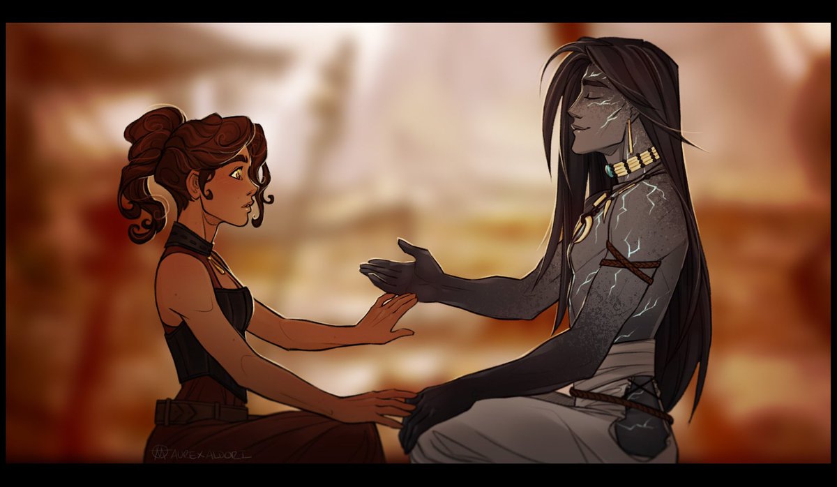 Apparently #DnDcharacter was trending! I’m still gonna hop on, even if I’m late! 
🌩 This is Akylas, my Storm Genasi Monk. 😊
He’s part of a long term campaign, going on two years! 
#DnD #dnd5e #originalcharacter