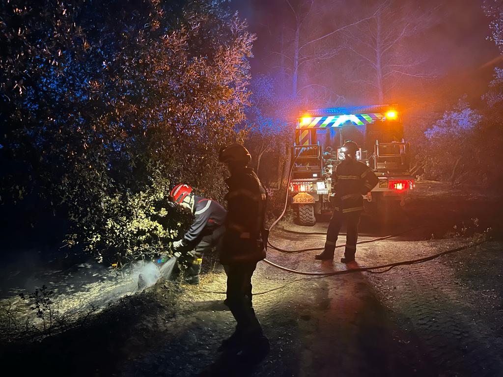 sdis01's tweet photo. Le #GIFF01 intégré à la colonne #SERA1 a été engagé hier après-midi jusqu'au milieu de la nuit sur le🔥du #massif de la #Montagnette sur #Graveson. Feu fixé depuis la fin de matinée mais les #SP apportent une surveillance au secteur pour éviter toute reprise. Pas de blessé. https://t.co/7rrkif6EZx