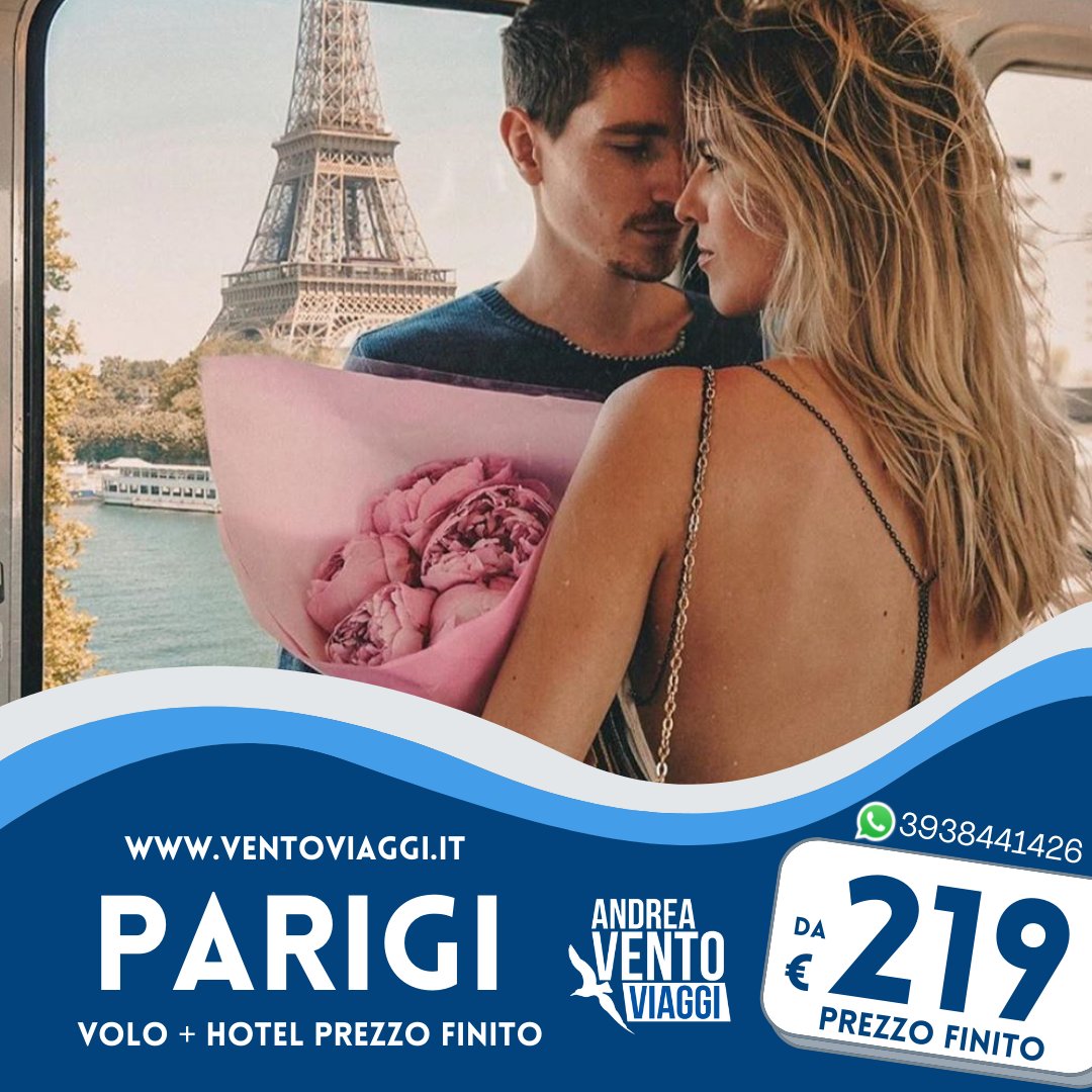 vento_viaggi's tweet photo. Offerte Parigi 🇫🇷 PREZZO FINITO 
POCHISSIMI POSTI DISPONIBILI 
Compra con acconto su https://t.co/0OP1thJvp3 
👉🏼 https://t.co/SxyADn1EpG https://t.co/vwK9kIiqko