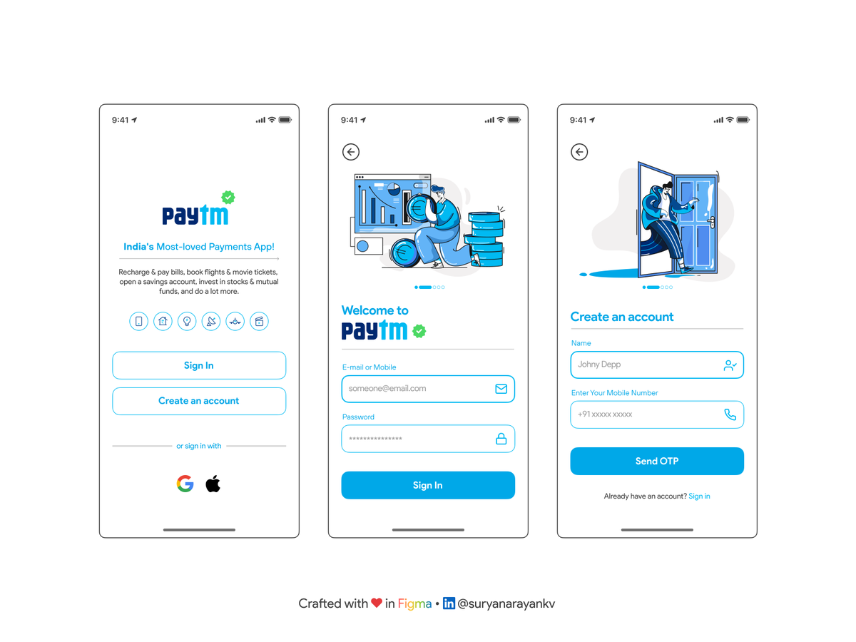 suryanarayankv's tweet photo. Hey! @paytm 
How do you like your new interface?
#DailyUI #dailyuichallenge #paytmkaro #figma https://t.co/epwQKebXeA