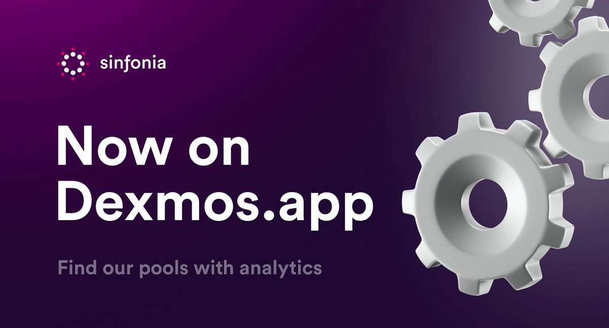sinfoniazone's tweet photo. Thanks @DexmosApp to listing our https://t.co/KjcAZboJoz #FanToken Pools! ⚗️🏆

Go to https://t.co/CNRx6w7RuH to have an #analytics overview! 🚀 https://t.co/3cwDln4fZC