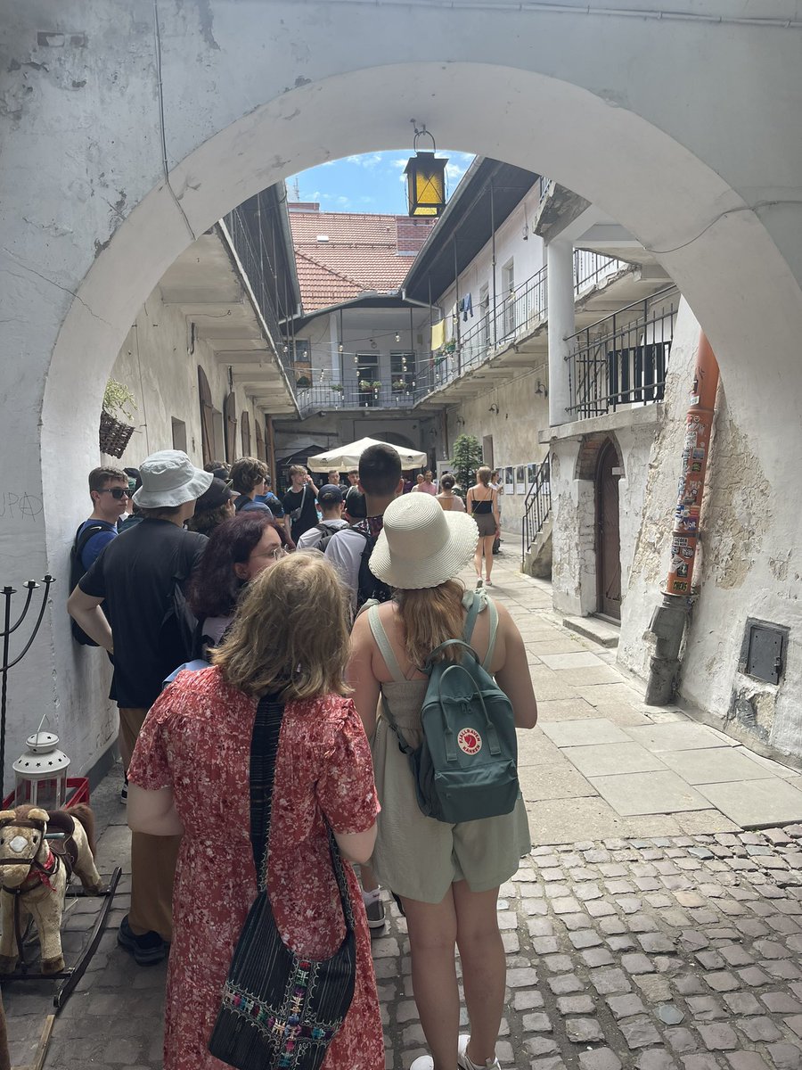 IGSphilosophy's tweet photo. Krakow walking tour this morning @Ilkleygrammar #TeamIGS #Krakow22 https://t.co/XTJKQ9Y2v7