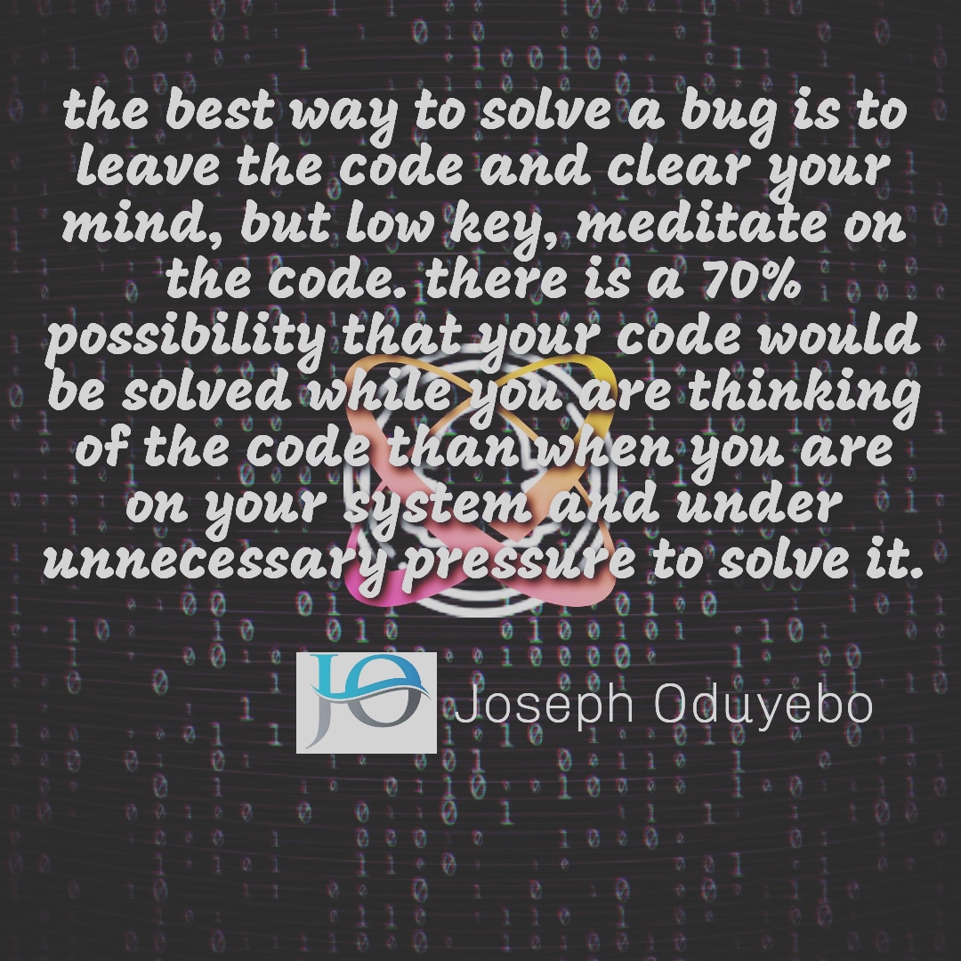Joseph_oduyebo's tweet image. #programming
#beabetterprogrammer
#dev
#100daysofcode
#webdeveloper.
#appdeveloper
#dev
#youngdev