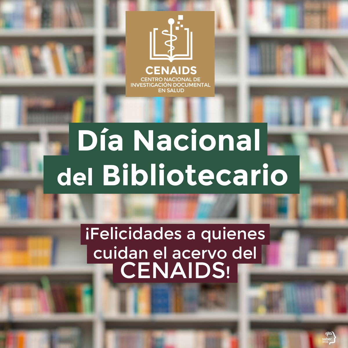 Saber_IMSS's tweet photo. El Centro Nacional de Investigación Documental en Salud #CENAIDS, de la Coordinación de Educación en Salud, cuenta con un acervo de más de 10 mil libros físicos y digitales 📚 que son cuidados por #bibliotecarios comprometidos 🙌🏽  
¡Feliz Día Nacional del #Bibliotecario! https://t.co/V79PqKTEdh