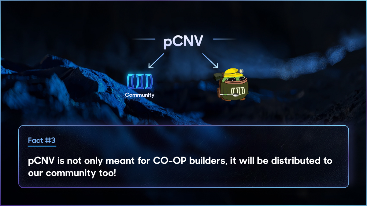 Fact #3

pCNV Incentivises The CO-OP &amp; The Community 👥

You are part of the Concave Club. 🤝

And you can claim your share of pCNV fren. 

How? You might ask. 👀↓