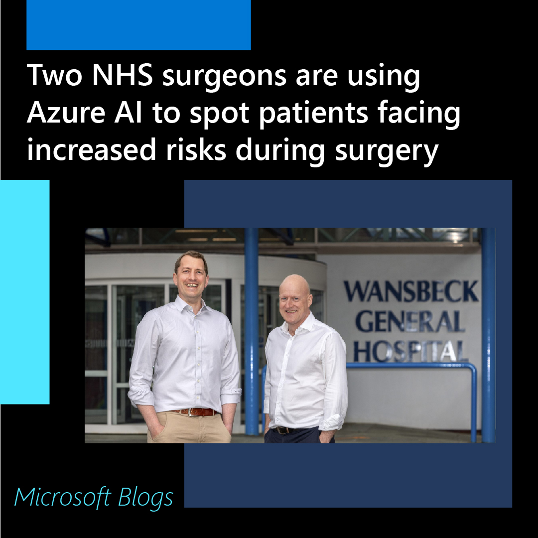 With <a href="/Azure/">Microsoft Azure</a>, one of the UK's largest NHS trusts is exploring how AI can help reduce waiting times and provide patients with better information.

Read how <a href="/NorthumbriaNHS/">NorthumbriaNHS</a> is embracing innovation: msft.it/6014bCbOA

#Azure #Healthcare #AI