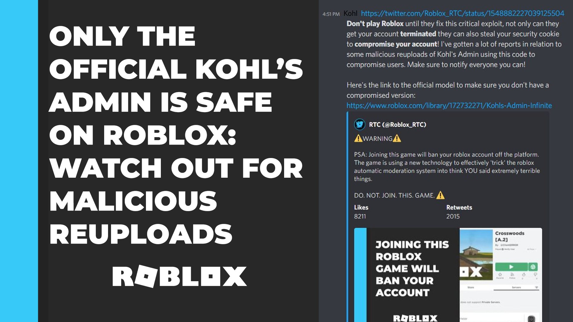 RTC on X: HUGE NEWS FOR ROBLOX Earlier today, the known exploit