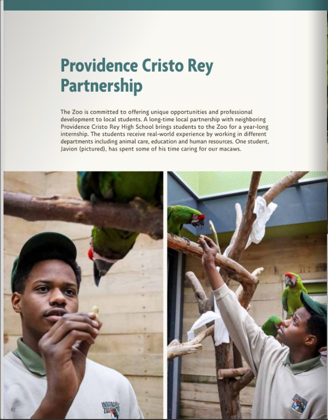 Providence Cristo Rey High School (@cristoreyindy) on Twitter photo Check out sophomore, Javion Newell, featured in the <a href="/IndianapolisZoo/">Indianapolis Zoo</a>'s Annual Report! As an aspiring wildlife biologist, Javion spent his freshman year and this summer working at the zoo. Thank you <a href="/IndianapolisZoo/">Indianapolis Zoo</a> for helping our students pursue their passions! Check out sophomore, Javion Newell, featured in the <a href="/IndianapolisZoo/">Indianapolis Zoo</a>'s Annual Report! As an aspiring wildlife biologist, Javion spent his freshman year and this summer working at the zoo. Thank you <a href="/IndianapolisZoo/">Indianapolis Zoo</a> for helping our students pursue their passions!
