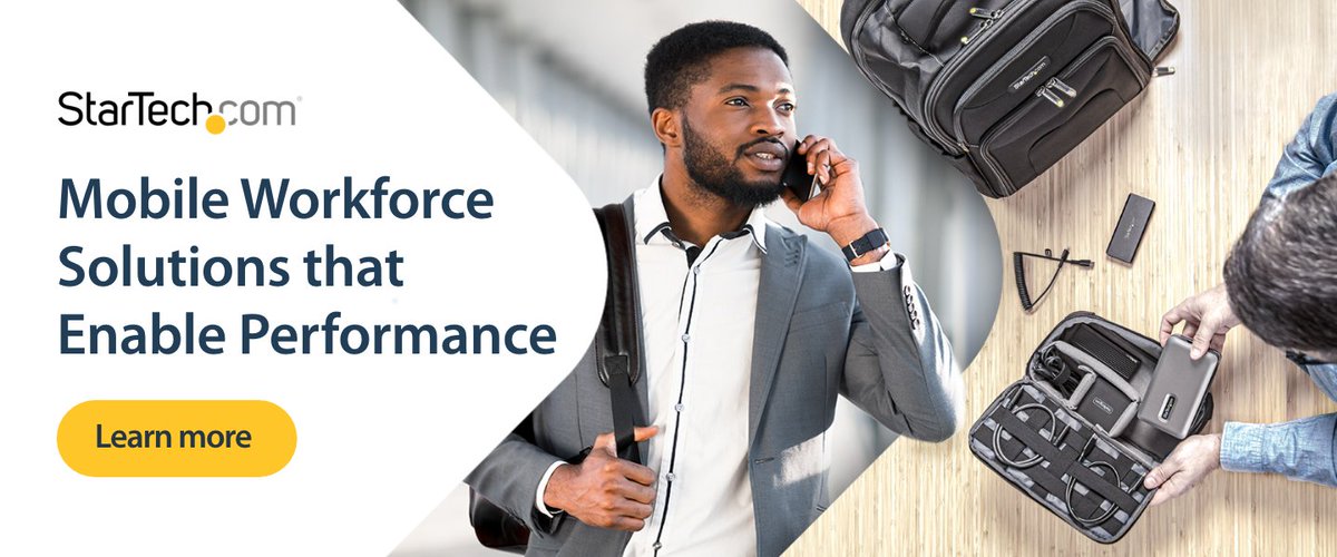 STARTECHdotCOM's tweet photo. Is your team prepared for today's connectivity challenges as they return to the road and sky? Learn more about keeping your mobile workforce productive here: https://t.co/kluyxSscUY #ITPro #HardToFindMadeEasy https://t.co/0FjqOflsMH