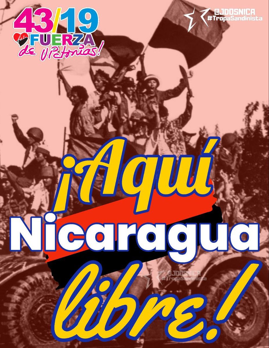 #19deJulio 
Llego el Dia tan Esperado por Todos, A Celebrar en Grande este 43 Aniversario de Nuestra Revolución Popular Sandinista
#TropaSandinista #LeonRevolucion #4319FuerzaDeVictorias
<a href="/TE2021/">Tropa Sandinista</a> <a href="/Quehacer79/">Annette Solis</a> <a href="/jbrisol/">🅰️racely ♏ 🧲anales❤️🖤</a> <a href="/JDOSNICA/">🐼JDOS🦁</a> <a href="/FcoRosales78/">Francisco Rosales 🇳🇮</a> <a href="/ElEsteliano79/">🅴🅻 🅴🆂🆃🅴🅻🅸🅰🅽🅾 7️⃣9️⃣</a> <a href="/MaryDiaz1310/">Mary Díaz</a>