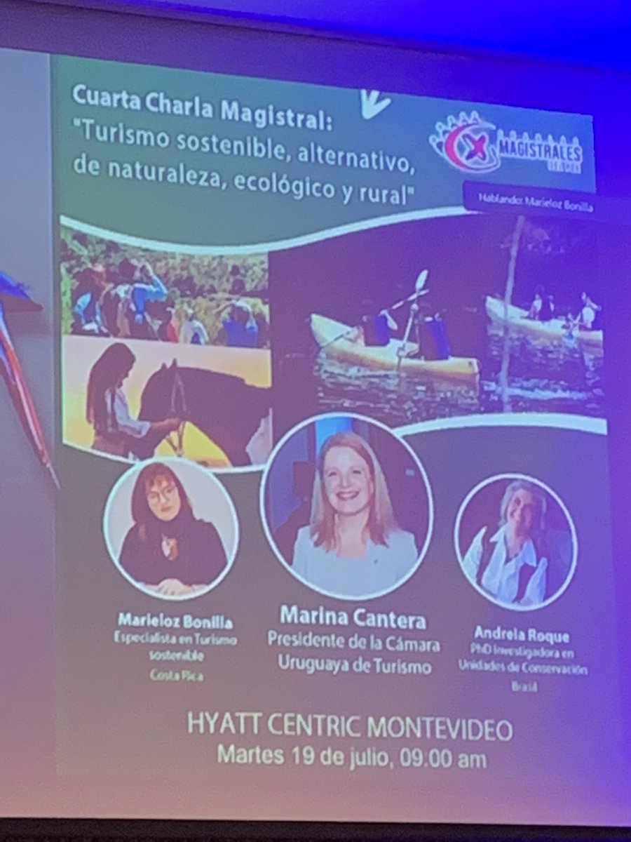 WavemakerUy's tweet image. 4ta edición del ciclo #CharlasMagistralesdelPDA de @DelPDA en el @HyattCentricMVD “Turismo sostenible, alternativo, de naturaleza, ecológico y rural” liderada por @marinacantera de la @CamturUruguay
