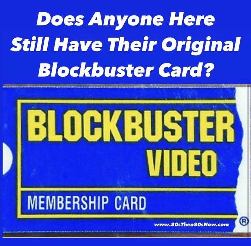 Don’t Leave Home Without It.  No wait, That’s American Express.  🤦‍♂️

#BlockbusterVideo #Blockbuster #VCR #VHS #NintendoNES #80sMovies #80sHorror #80sComedy #80sSciFi #80sAction
