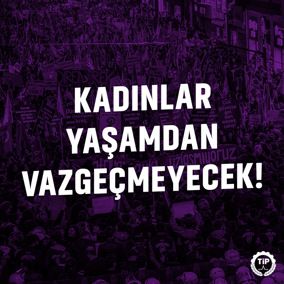 Kadınların hayatını yok sayan Saray yargısının verdiği karar hukuksuzdur. 

Kadınlar eşitlik mücadelesinden de yaşamlarından da vazgeçmeyecek. #İstanbulSözleşmesindenVazgeçmiyoruz