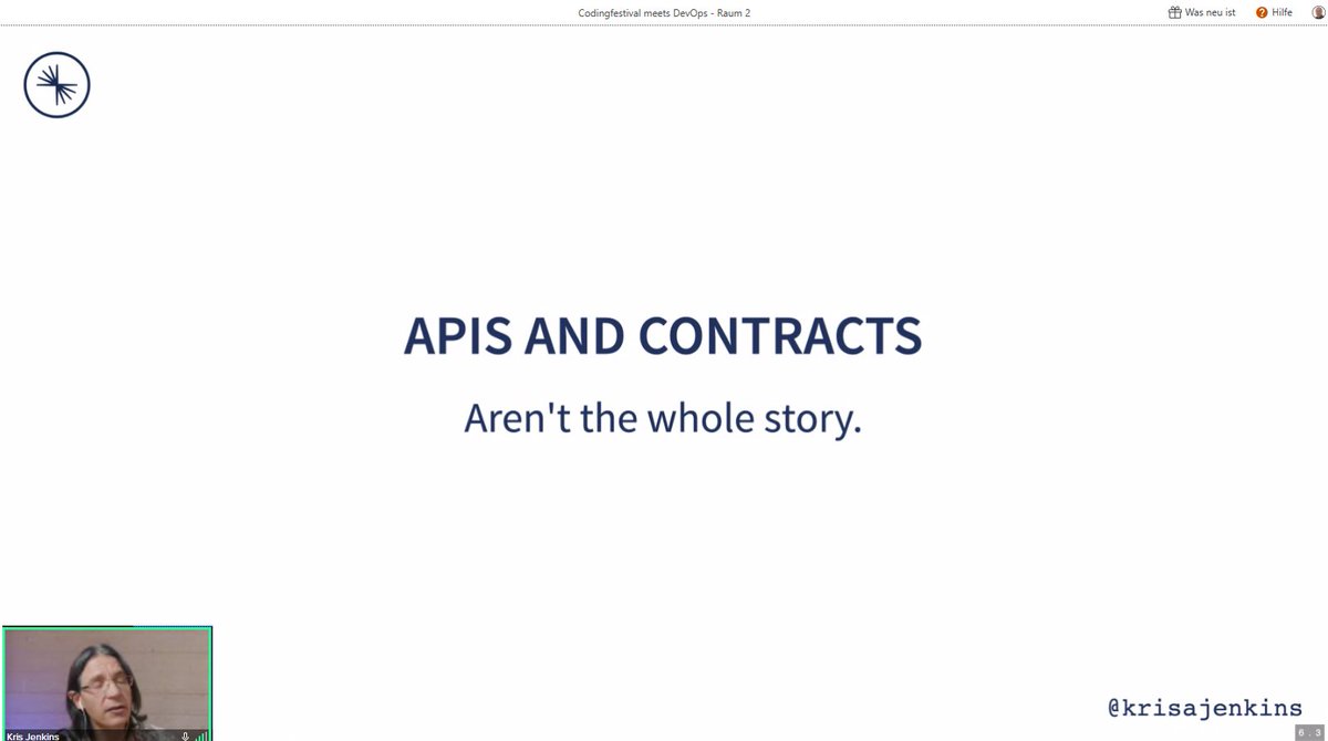 Great insights in the session "Side-effect are the complexity iceberg" given by <a href="/krisajenkins/">Kris Jenkins (@krisajenkins@mastodon.social)</a> at #DATEVCodingFestival #DATEVlernt #WeAreDevOps