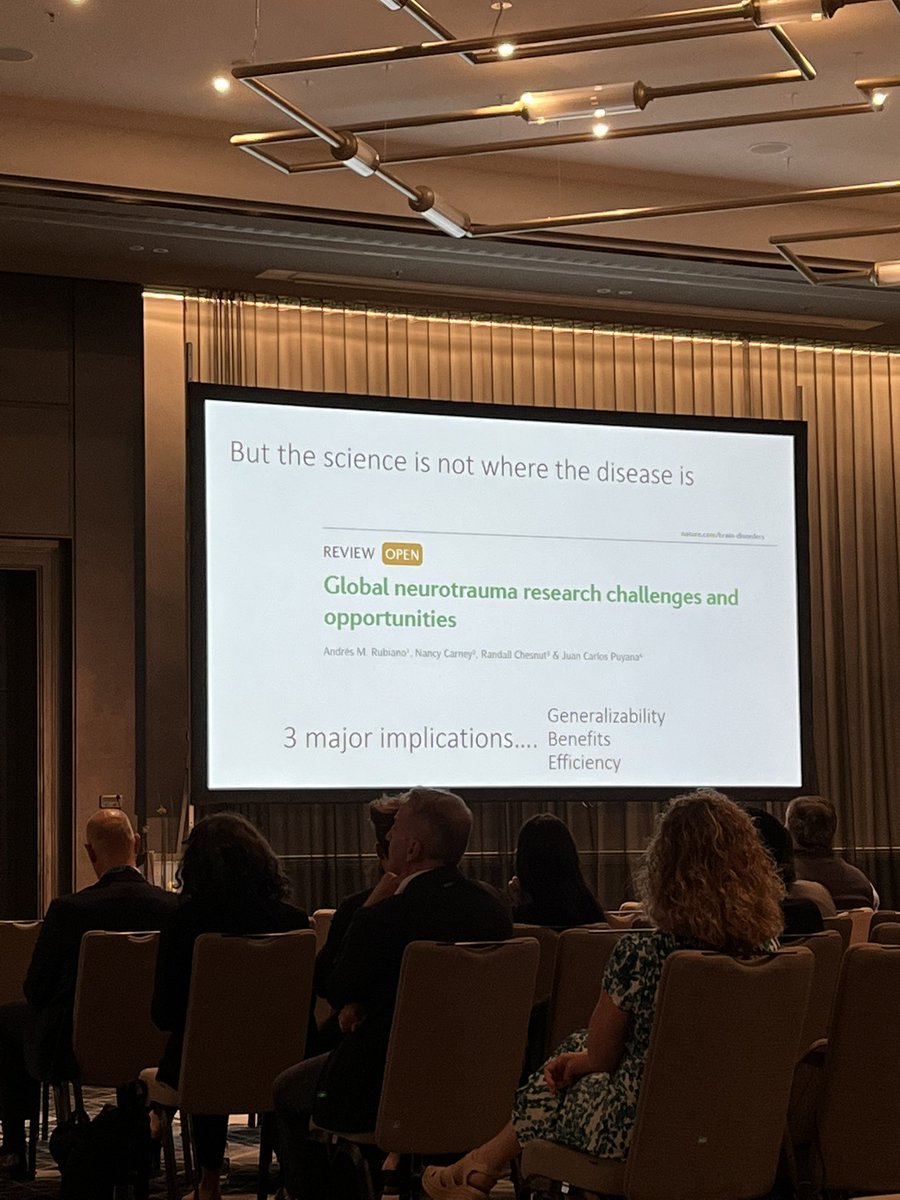 Sara Venturini (@_saraventurini_) on Twitter photo Fantastic talk by <a href="/FigajiTony/">Tony Figaji</a> on neurotrauma research priorities. 3 reasons why conducting research in LMICs is essential:
1) generalisability
2) more efficient trials
3) building surgical capacity through research
#globalneurosurgery #globalneurotrauma #INTS2022 <a href="/global_neuro/">NIHR GHRG on Acquired Brain & Spine Injury (ABSI)</a> Fantastic talk by <a href="/FigajiTony/">Tony Figaji</a> on neurotrauma research priorities. 3 reasons why conducting research in LMICs is essential:
1) generalisability
2) more efficient trials
3) building surgical capacity through research
#globalneurosurgery #globalneurotrauma #INTS2022 <a href="/global_neuro/">NIHR GHRG on Acquired Brain & Spine Injury (ABSI)</a>