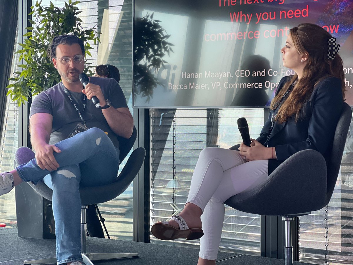 impactdotcom's tweet image. &quot;It’s about paying attention to how your audience is reacting to your content.&quot; @BuzzFeed&apos;s Becca Maier chats &apos;the next big thing&apos; with @TrackonomicsLtd&apos;s co-founder, Hanan Maayan, at iPX Connect, London edition. #CommerceContent #CreatePartnerships